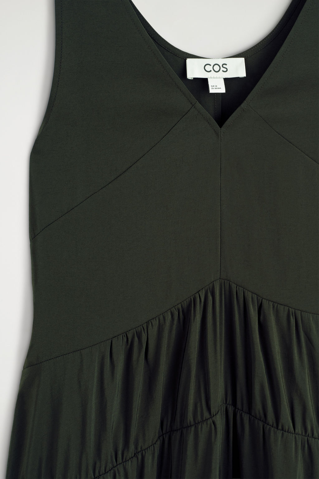 VESTIDO LARGO PLISADO FRUNCIDO CUELLO PICO - H&m фото 9