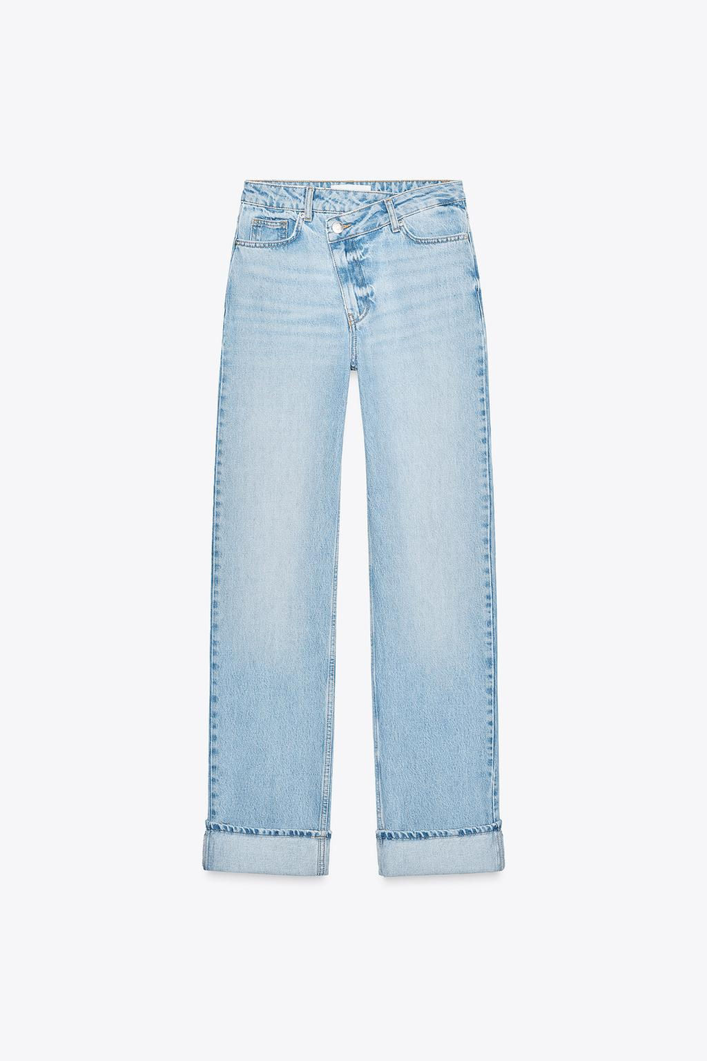 Z1975 STRAIGHT FULL LENGTH HIGH-WAIST WRAP WAIST JEANS - Zara фото 8