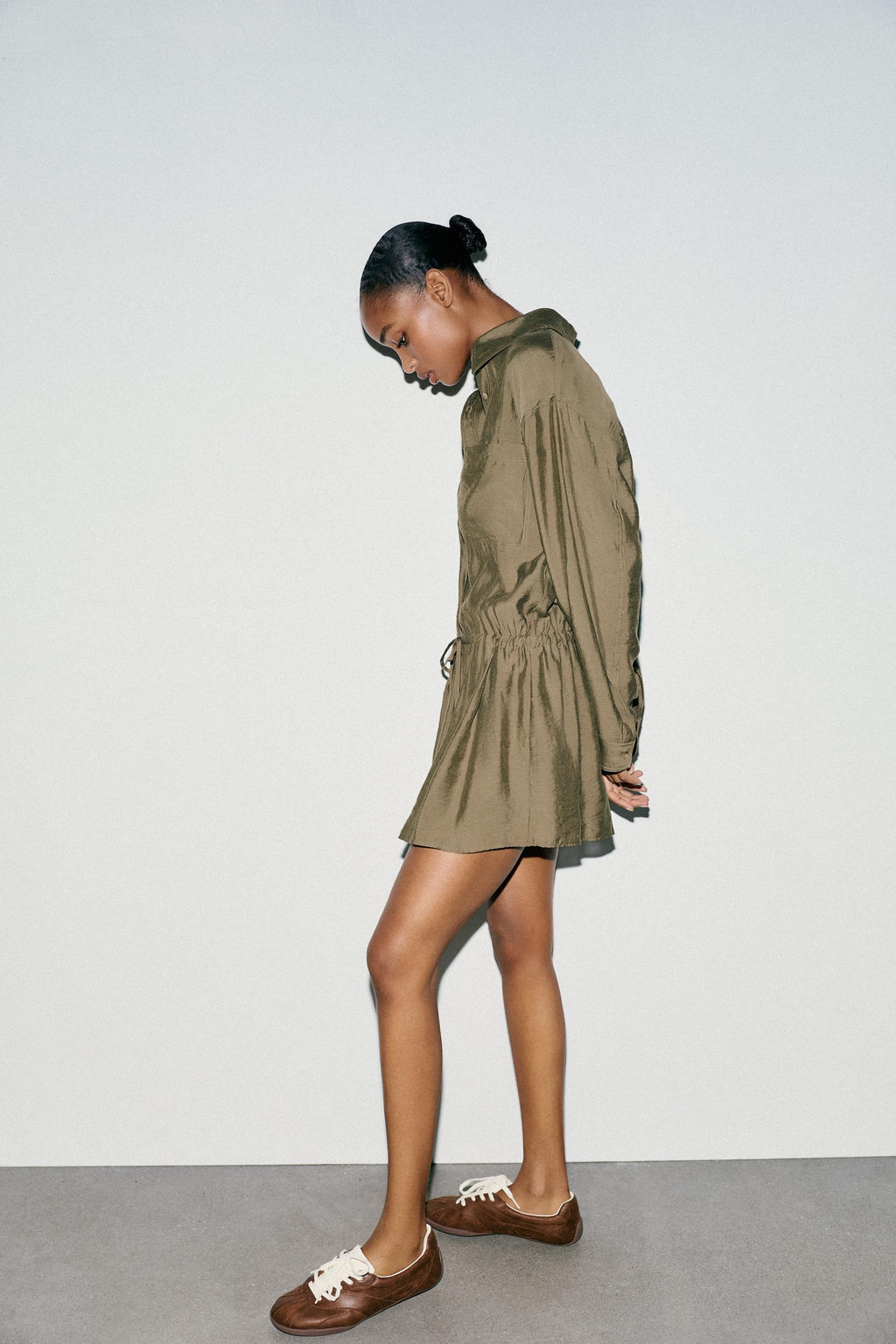 SHORT FLOWING SHIRT DRESS
