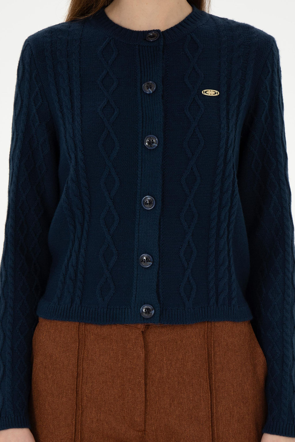 Женский темно-синий трикотажный кардиган Неожиданная скидка в корзине - U.s. polo assn фото 6