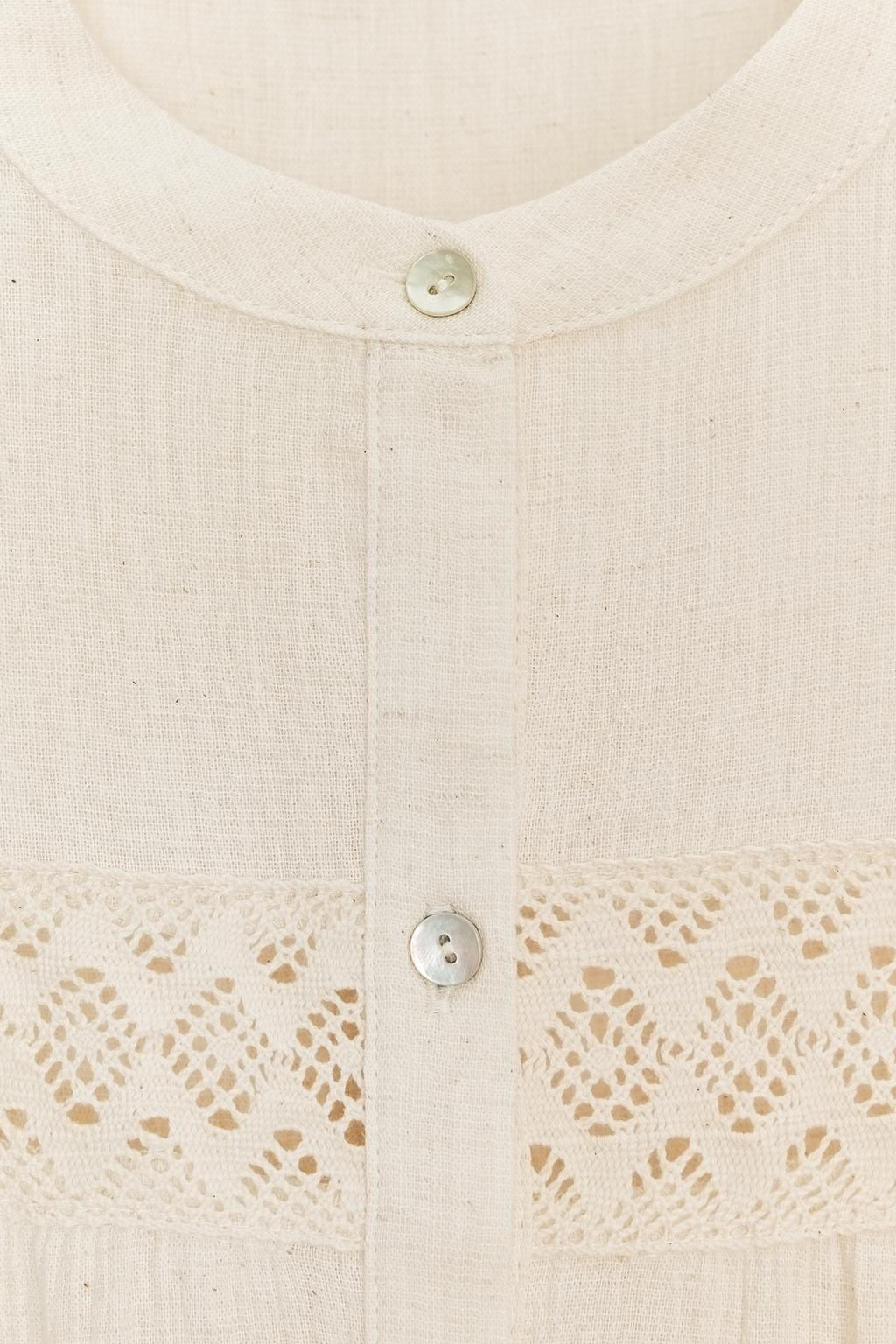 RUSTIC CROCHET LADDER STITCH TOP - Zara фото 8