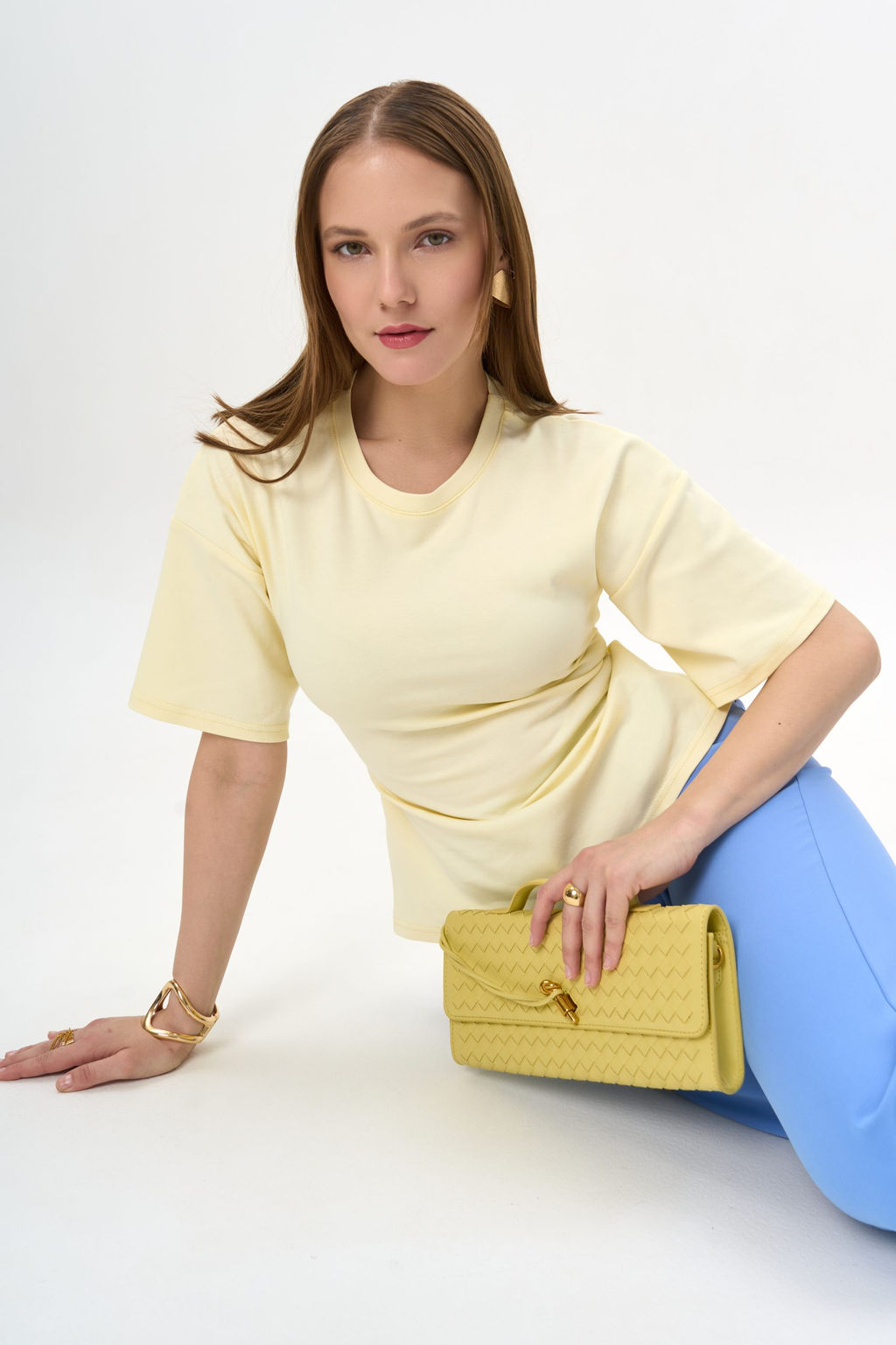 Футболка с завязками Николь (жёлтый) - Эльза фото 15