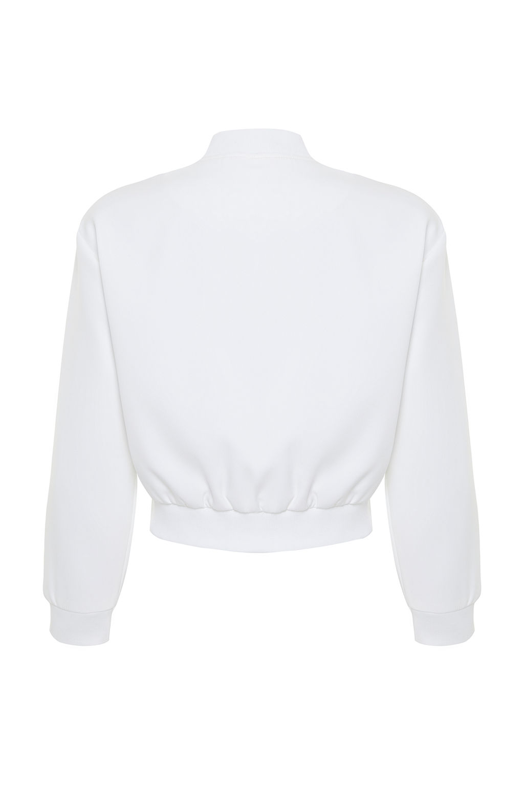 TRENDYOLMILLA Ekru Crop Ince Bomber Mont TWOSS24MO00032 фото 16