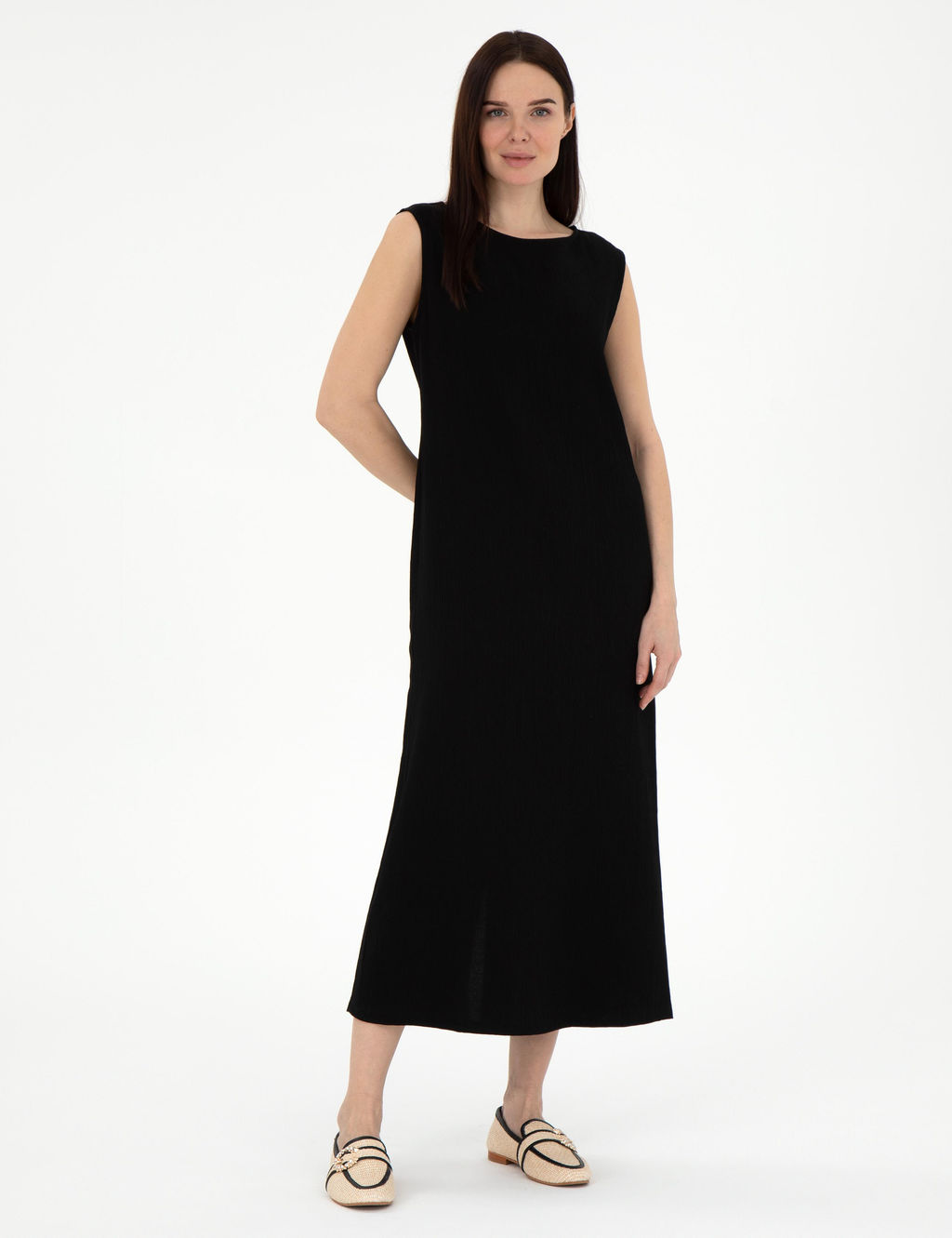 Siyah Regular Fit Dokuma Elbise - Pierre cardin фото 3
