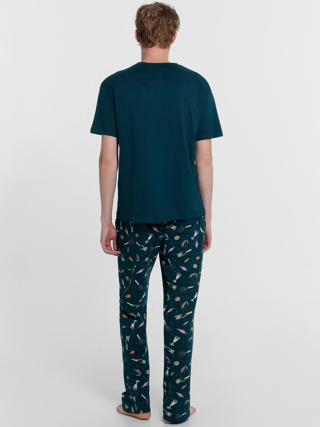 Пижама мужская зеленая с принтом по мотивам фильма Ирония судьбы, или с легким паром! изумруд +застолье 591039 - Mark formelle фото 2