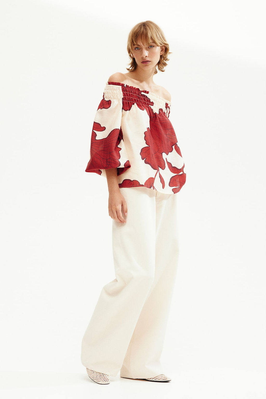 Blusa off-the-shoulder - H&m фото 5
