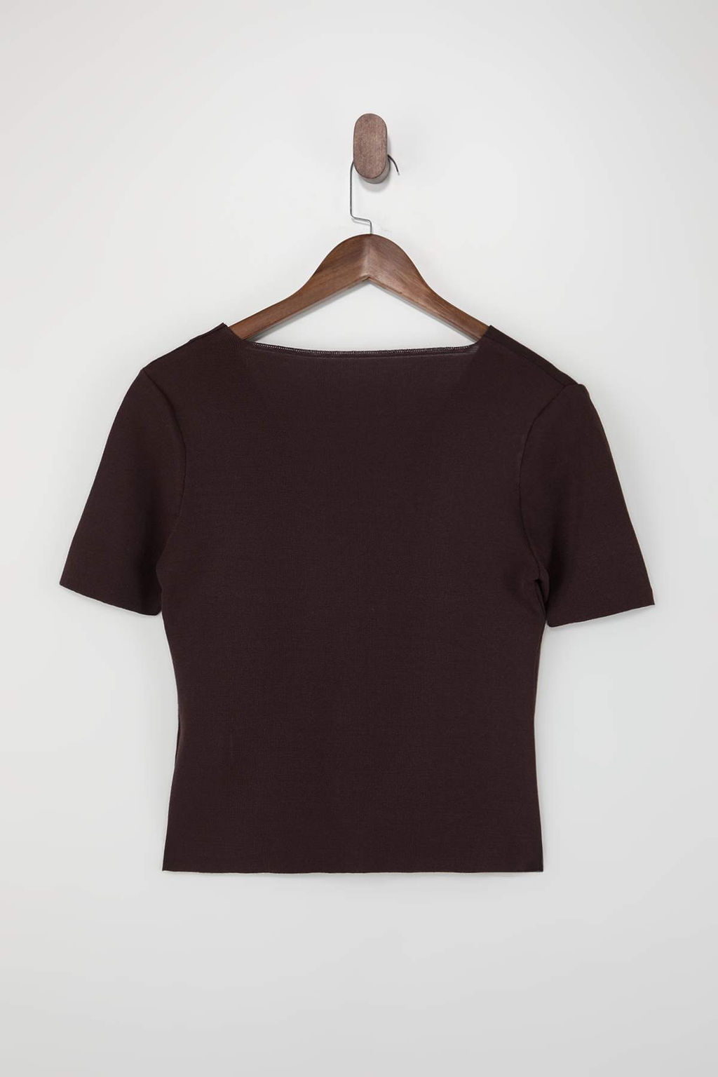 Kahverengi Dugme Detayl? V Yaka Triko Bluz TWOSS26BZ00129 - Trendyolmilla фото 2