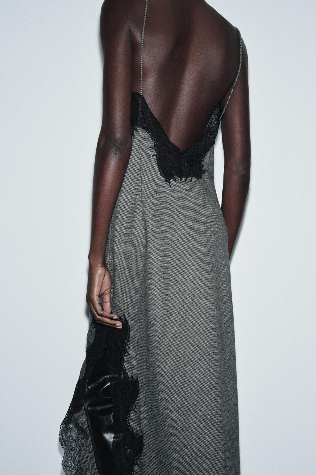 ZW COLLECTION LIMITED EDITION LACE WOOL DRESS - Zara фото 3