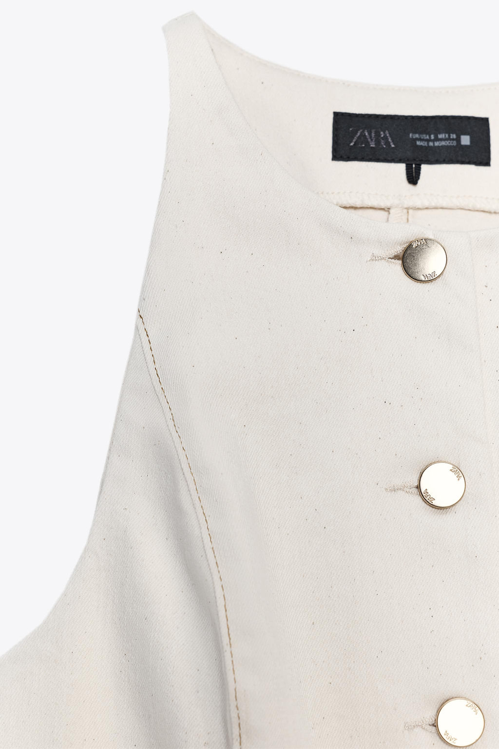 Z1975 DENIM CROP WAISTCOAT - Zara фото 16