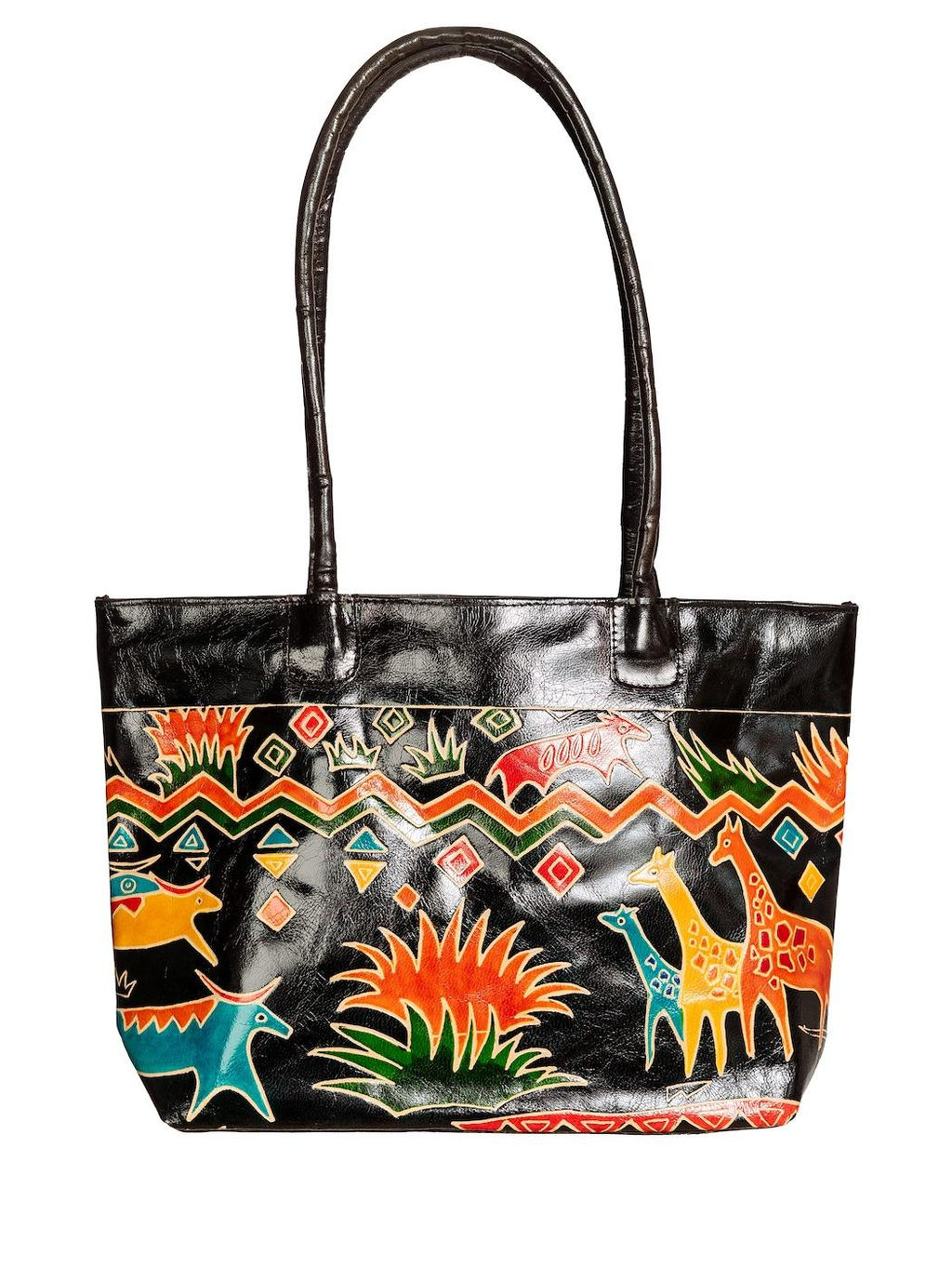 Сумка натуральная кожа ручной принт № 1167/20