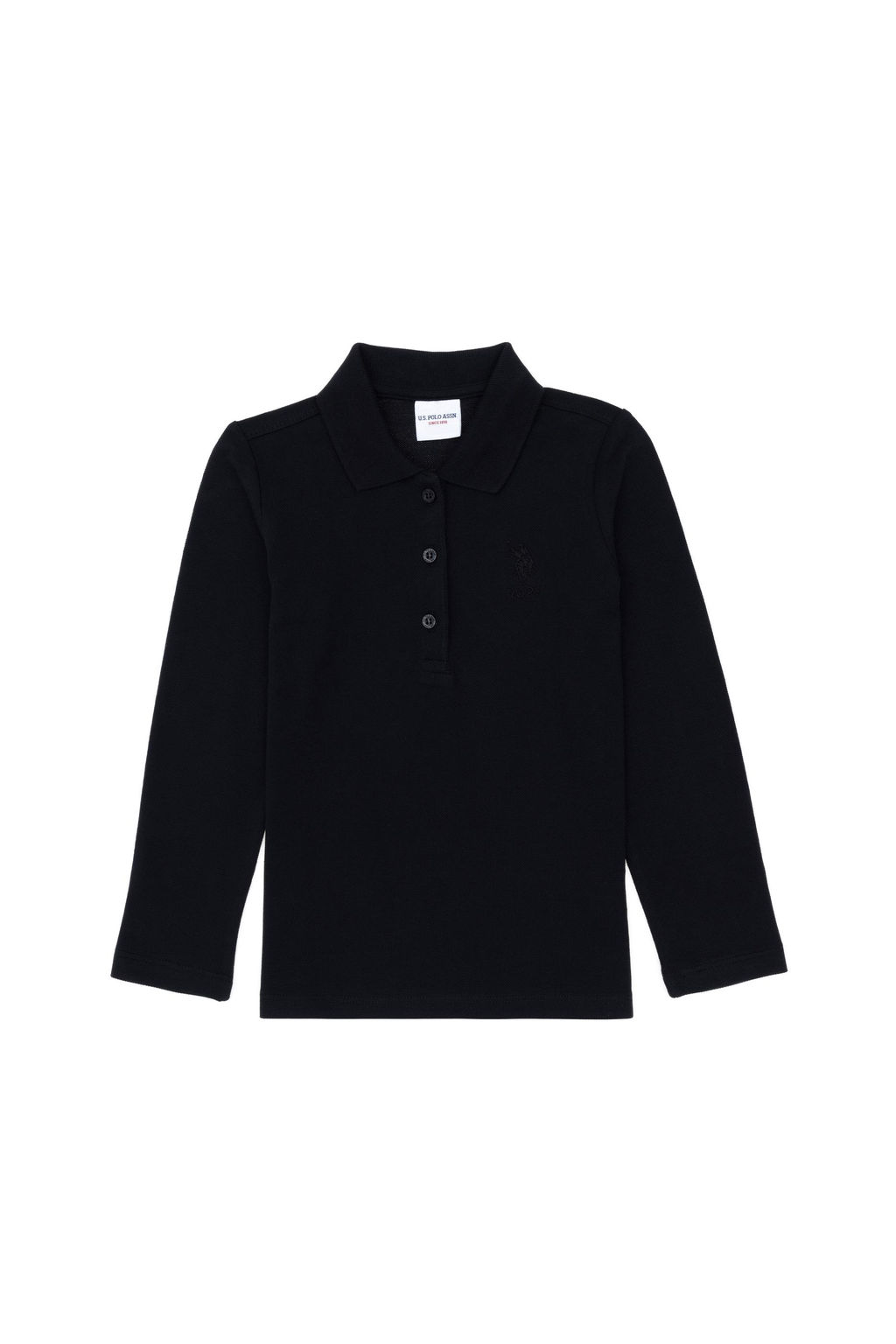 K_z _ocuk Siyah Polo Yaka Basic Sweatshirt Sepette S_rpriz _ndirim - U.s. polo assn фото 2
