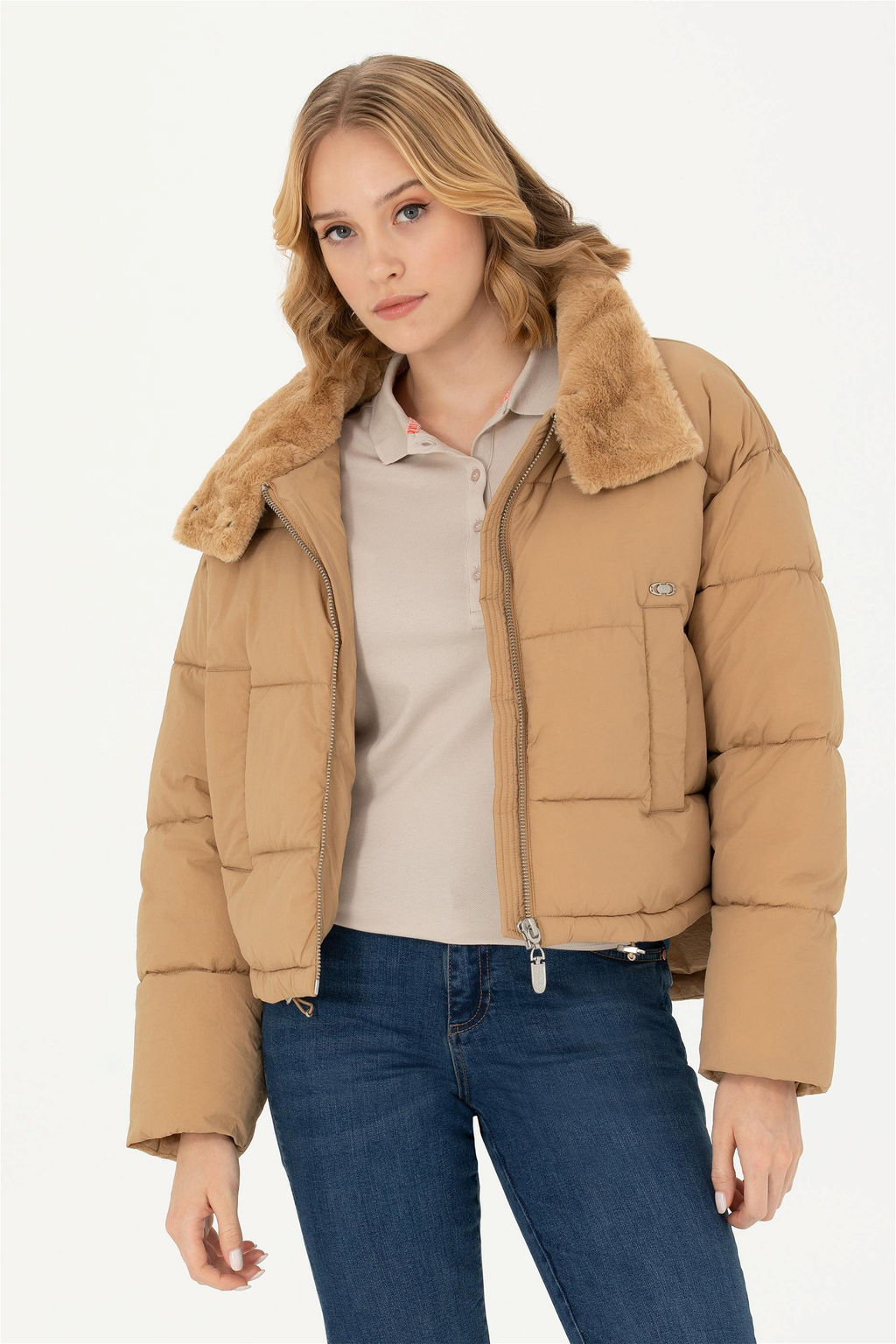 U. S. Polo Assn Женское песочное пальто - U.s. polo assn фото 8