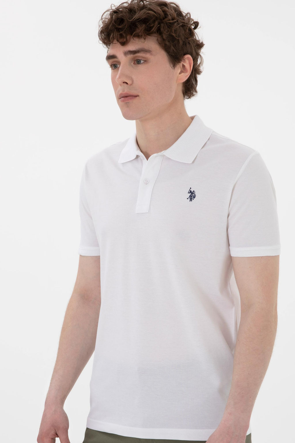 Erkek Regular Fit Polo Yaka Beyaz Basic Ti__rt Sepette S_rpriz _ndirim - U.s. polo assn фото 10