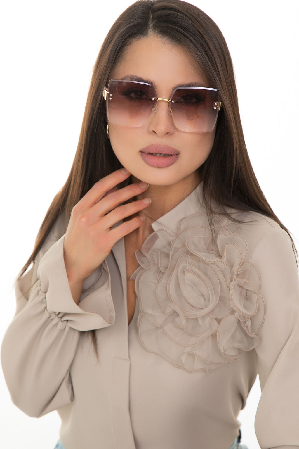 Блуза Модная Люкс (кремовый) - Diolche фото 5