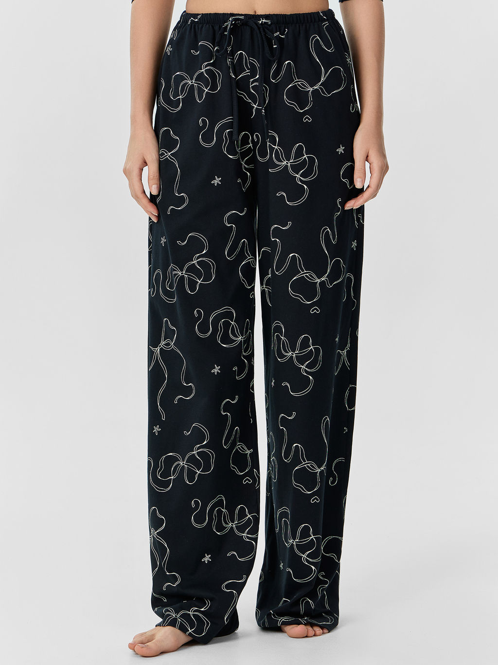 Комплект домашний женский черный с принтом - Mark formelle фото 4