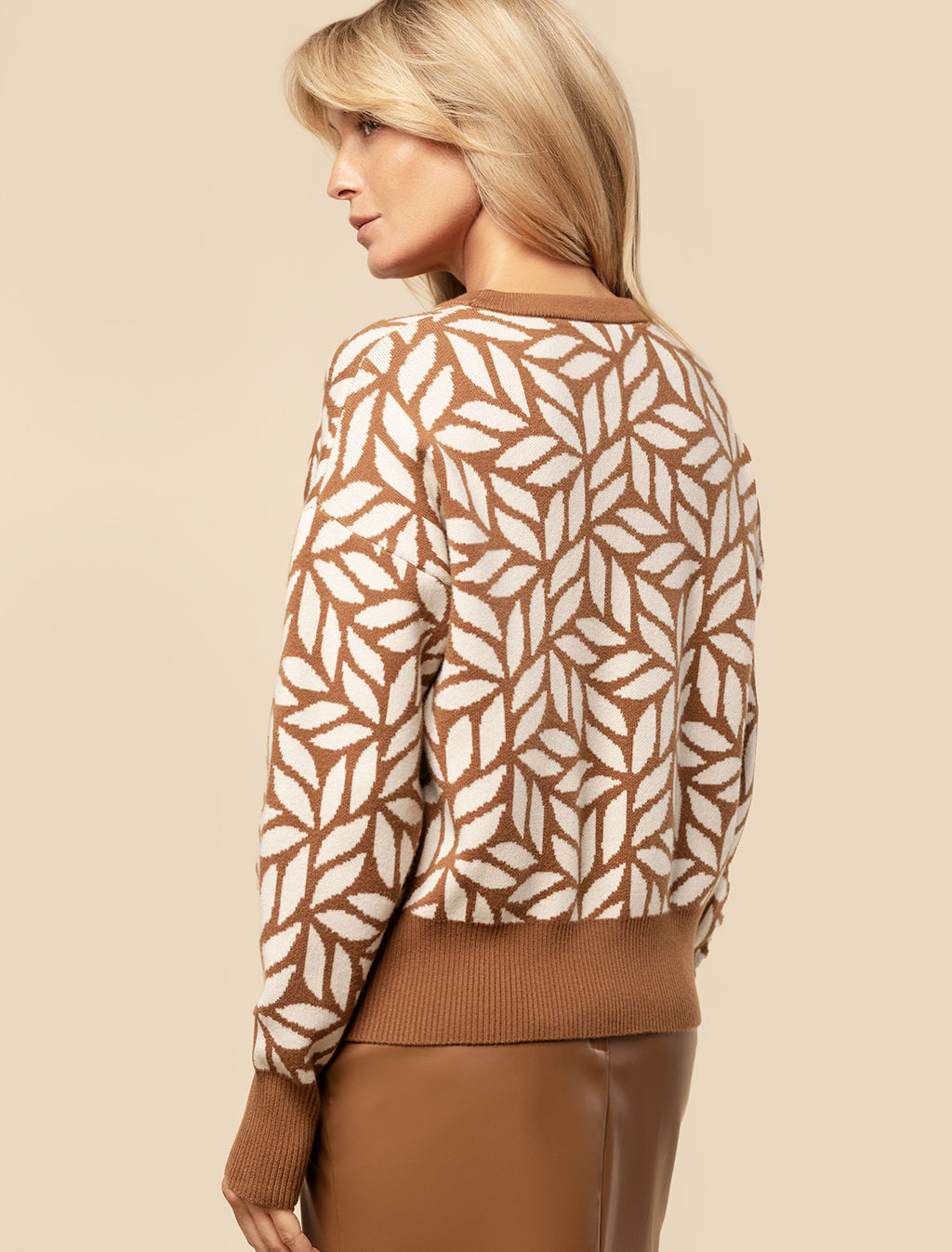 VILATTE / Джемпер двуслойной жаккардовой вязки с кашемиром  фото 3