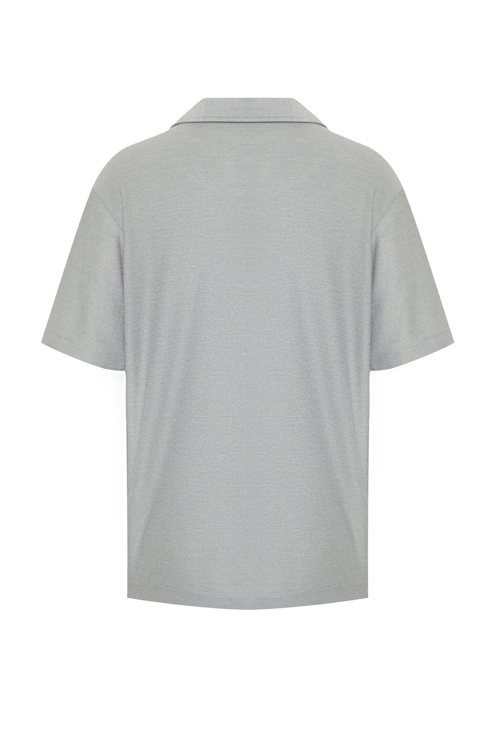 Gri Relaxed Fit Apas Yaka Gomlek TMNSS24GO00017 - Trendyolmilla фото 9