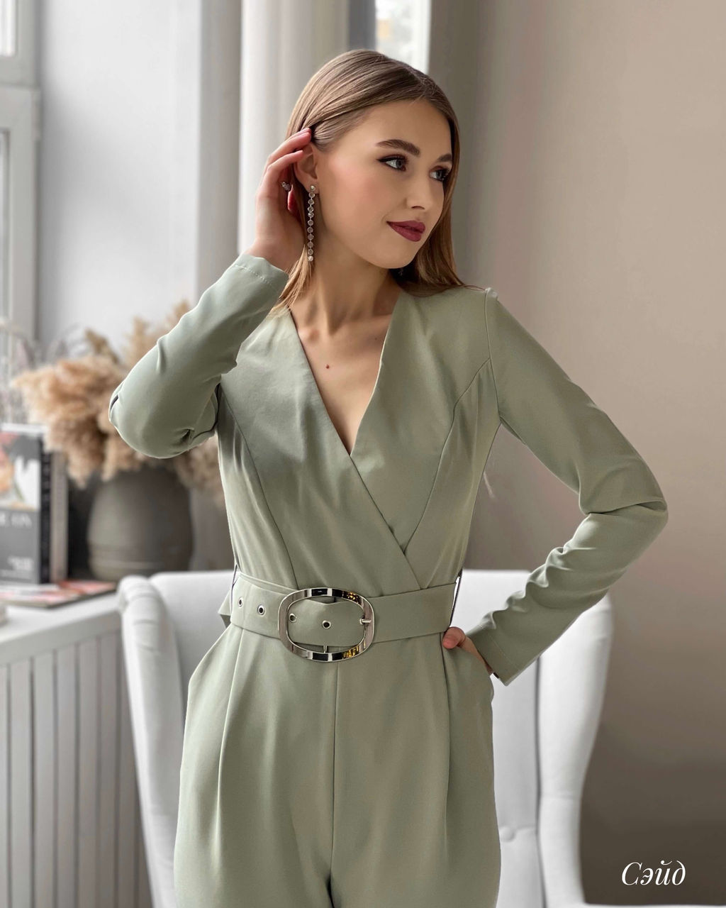 Комбинезон Сэйд (фисташковый) - Nadi bordo фото 3