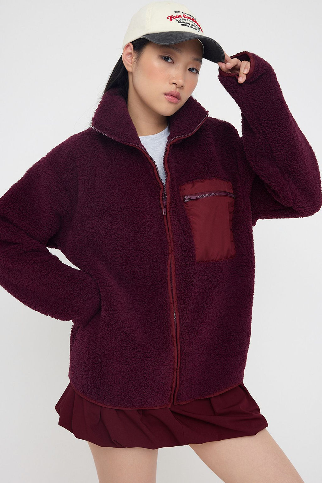 Winter Essentials Murdum Polar Fermuarl? Dik Yaka Cep Detayl? Orme Sweatshirt TWOAW24SW00071