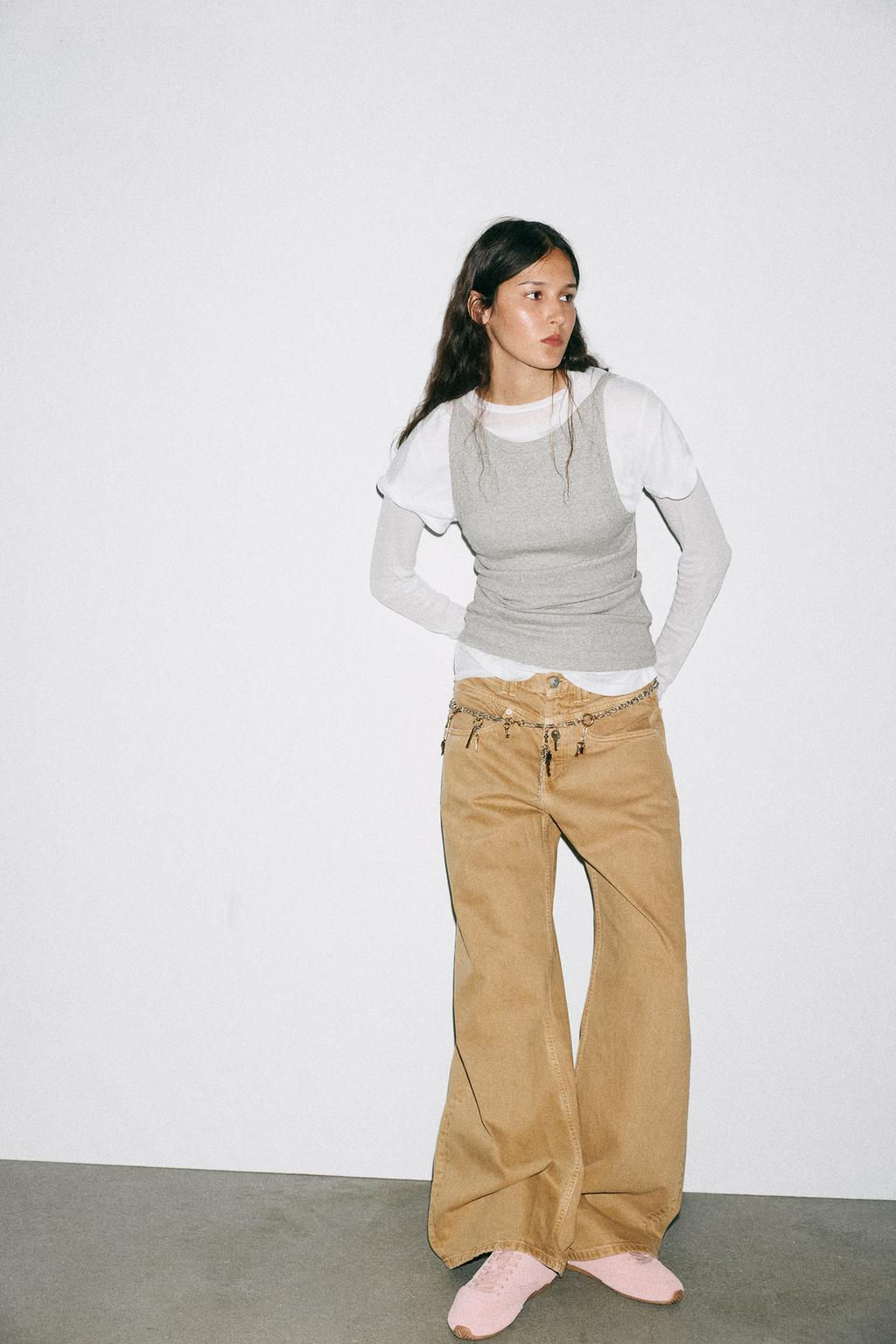 CONTRAST LEATHER TRAINERS - Zara фото 10