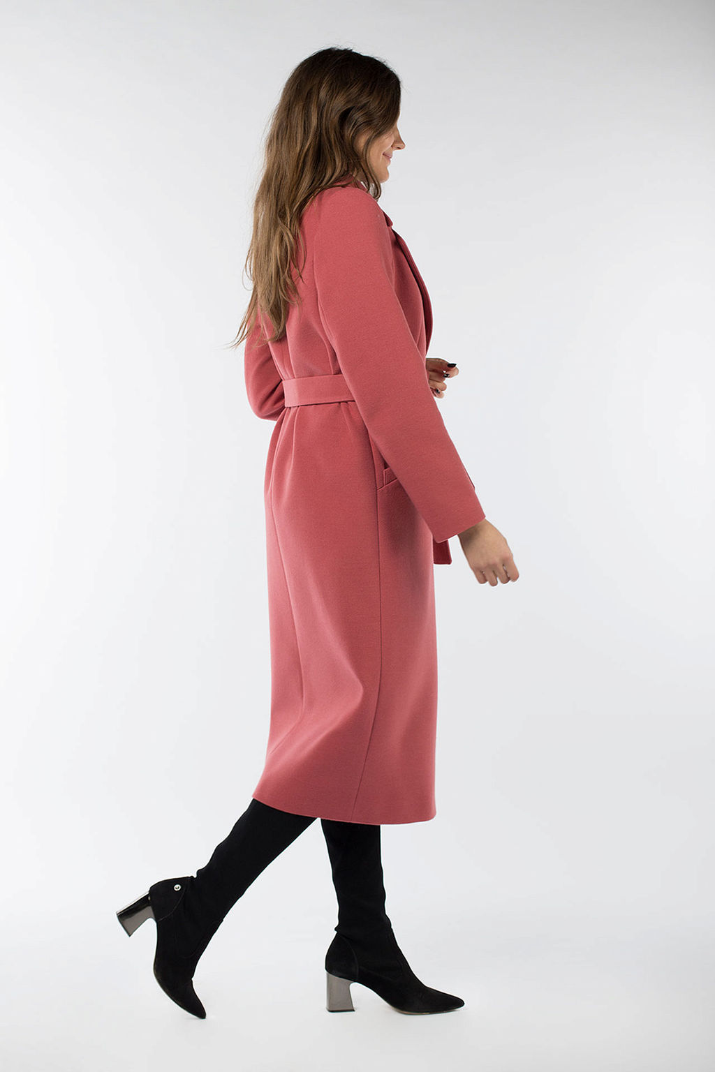 01-10191 Пальто женское демисезонное(пояс) - El podio фото 5