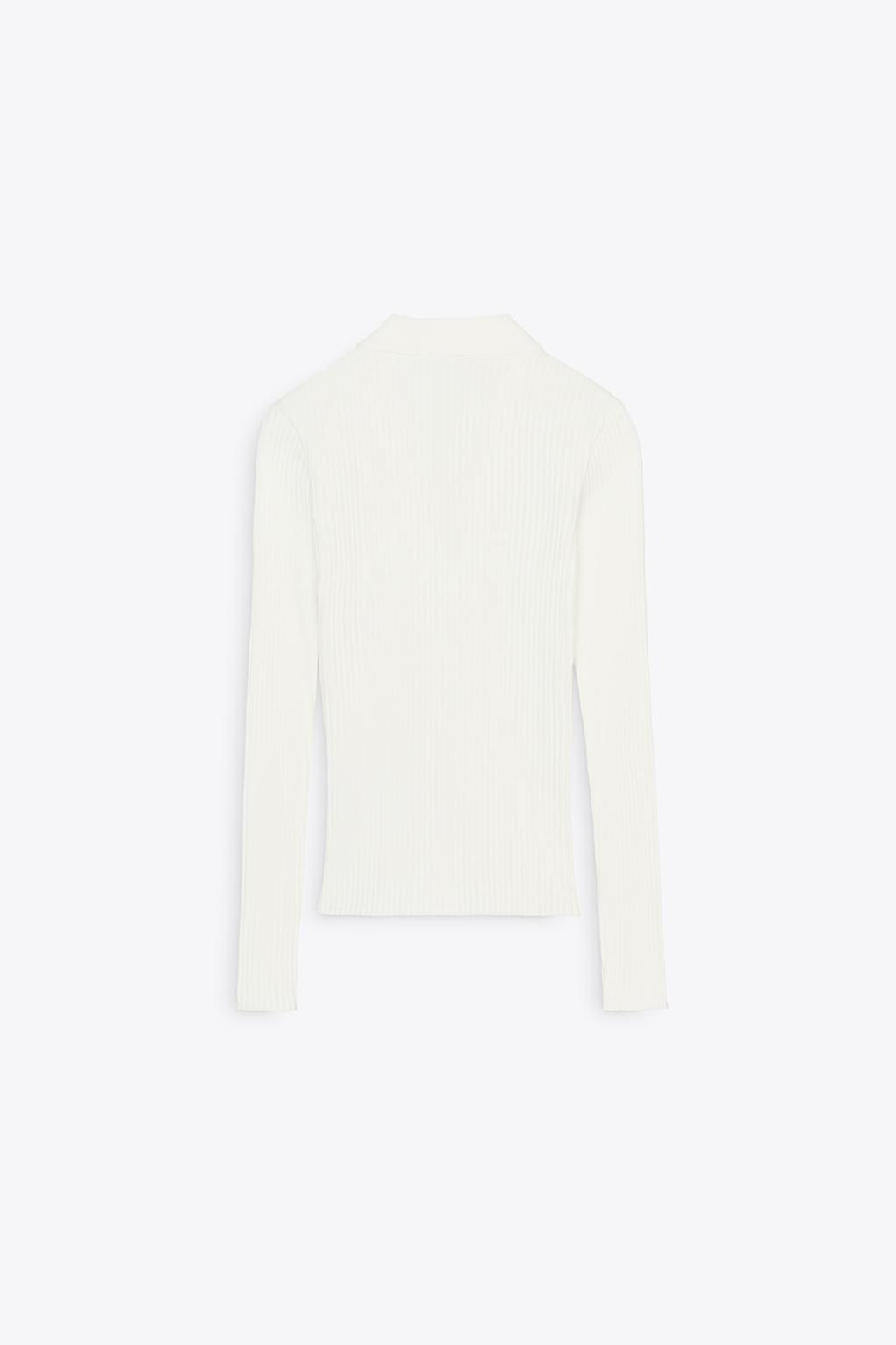 RIBBED POLO NECK T-SHIRT - Zara фото 6