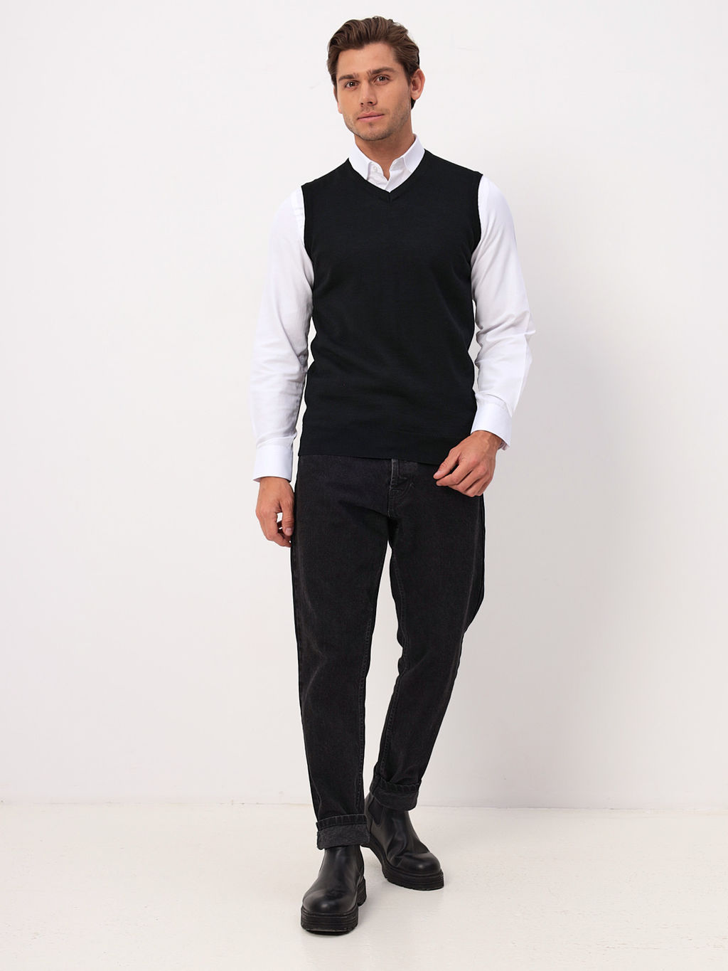 Жилет мужской GREG G125-AN181018А (черный)  фото 5