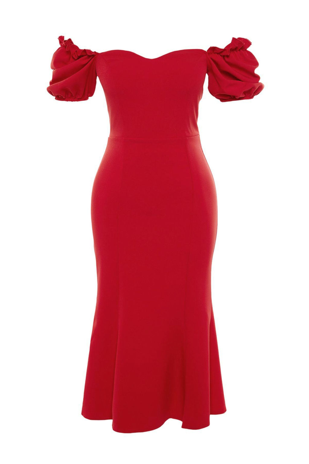 TRENDYOLMILLA Bridal Ekru Dokuma Abiye Gece Elbise TPRSS21EL0053  фото 6