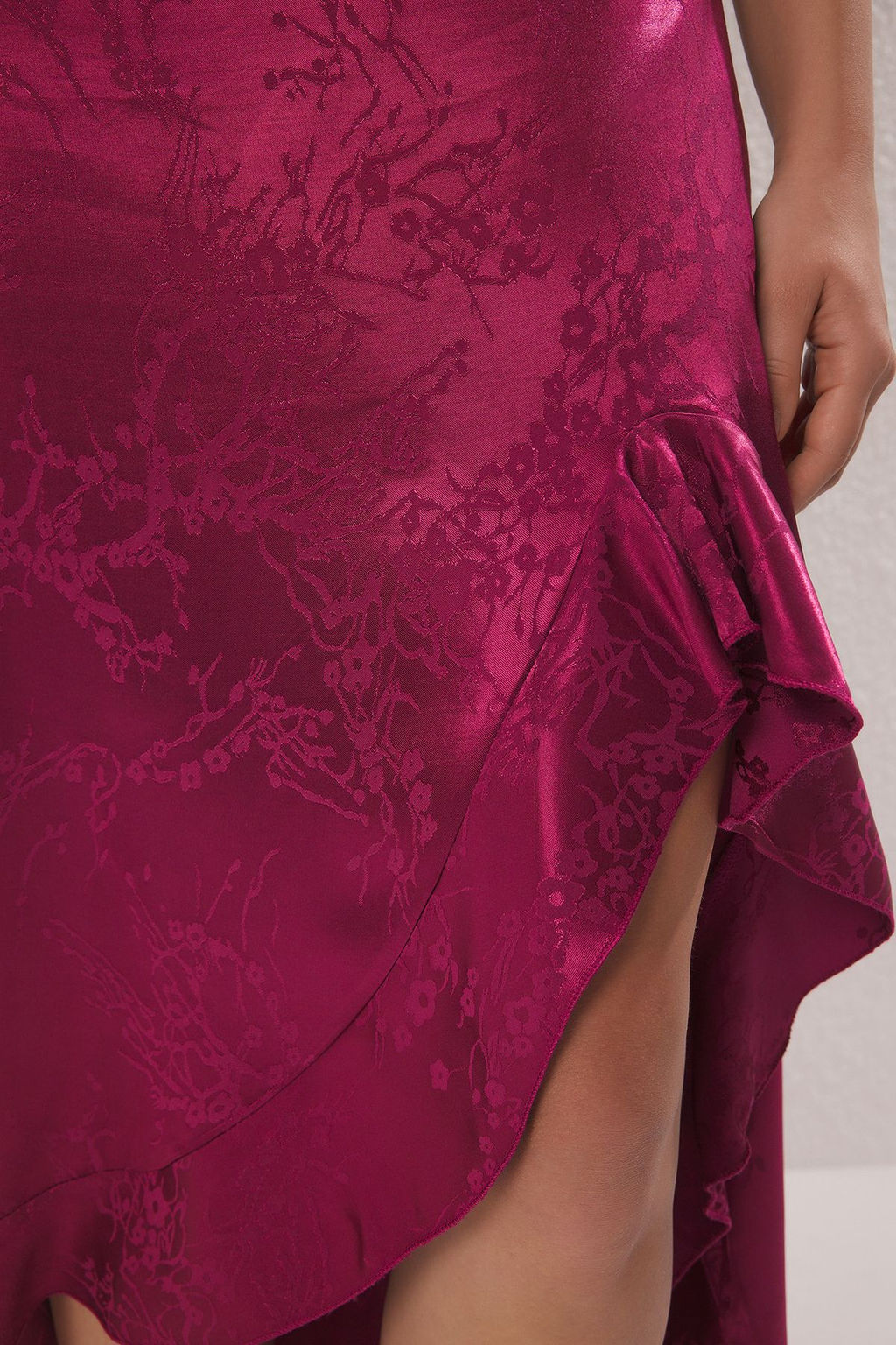 TRENDYOLMILLA Haki A-Kesim V Yaka Saten Dokuma Uzun S?k Abiye & Mezuniyet Elbise TPRSS25AE00012 фото 3