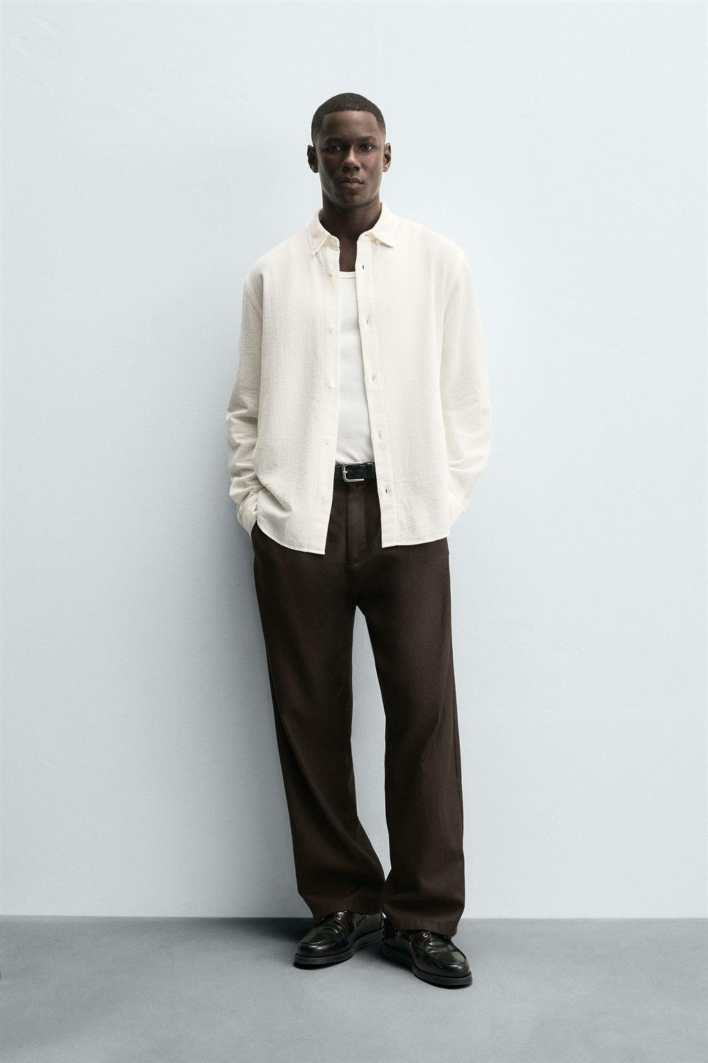 TEXTURED CHECK SHIRT