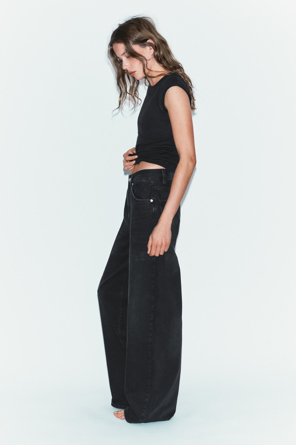 TRF EXTRA WIDE-LEG HIGH-WAIST JEANS - Zara фото 22