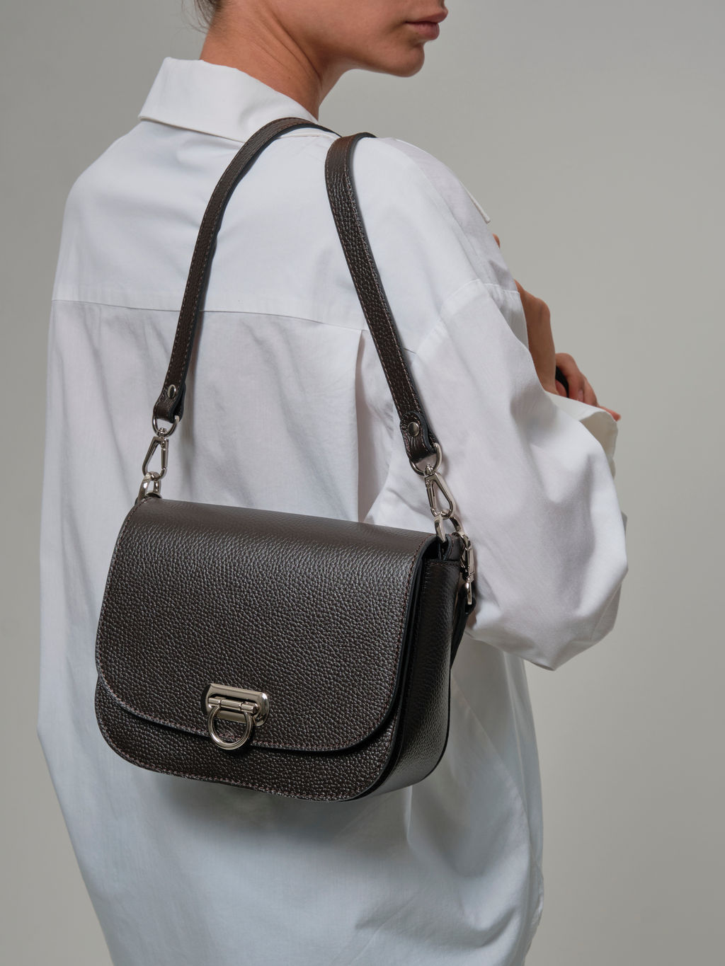 Сумка кожаная Azaro 30741 темно-коричневый