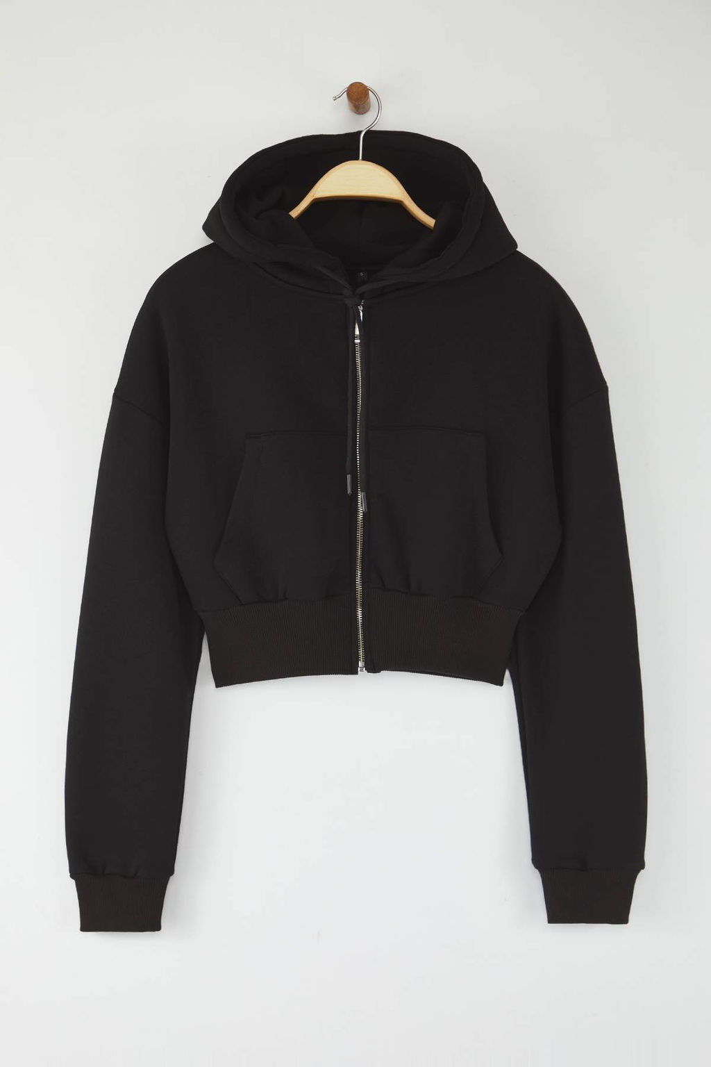 TRENDYOLMILLA Gri Melanj Regular/Normal Kal?p Kapusonlu Kal?n ici Polarl? Orme Sweatshirt TWOAW25SW00068 фото 15