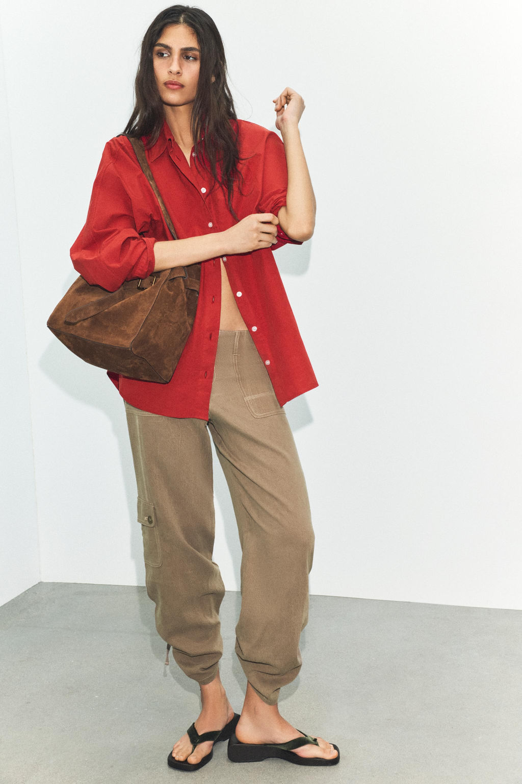 FLOWING GATHERED TROUSERS - Zara фото 9