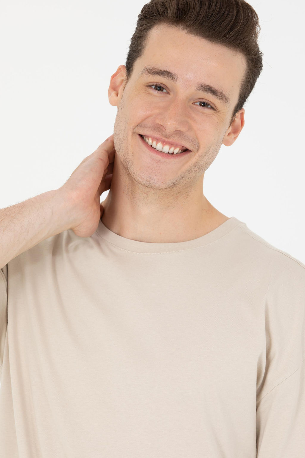 Erkek Ta_ Oversize Bisiklet Yaka Ti__rt