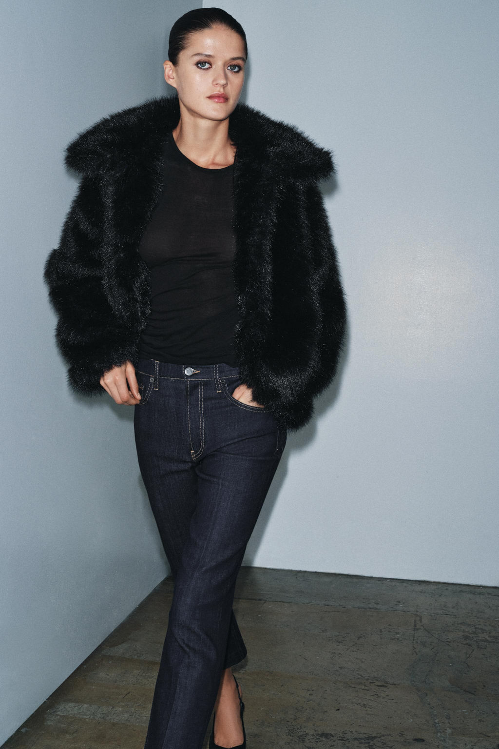 ZW COLLECTION BOOTCUT MID-WAIST JEANS - Zara фото 3