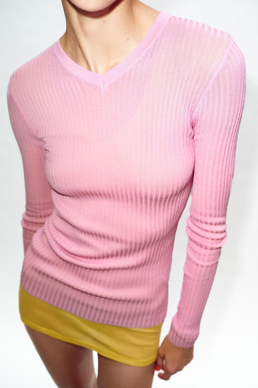 RIBBED KNIT JUMPER - Zara фото 11