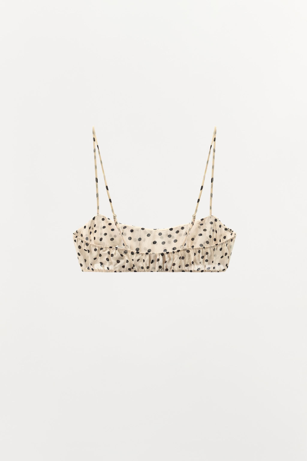 TOP CROP ESTAMPADO LUNARES / Crudo - Zara фото 4