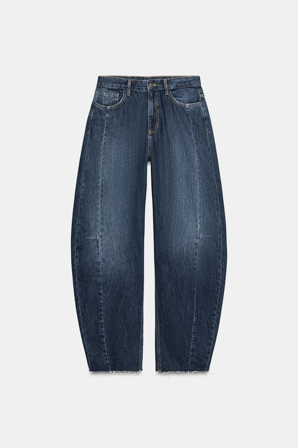 ZW COLLECTION BARREL MID-WAIST JEANS - Zara фото 6