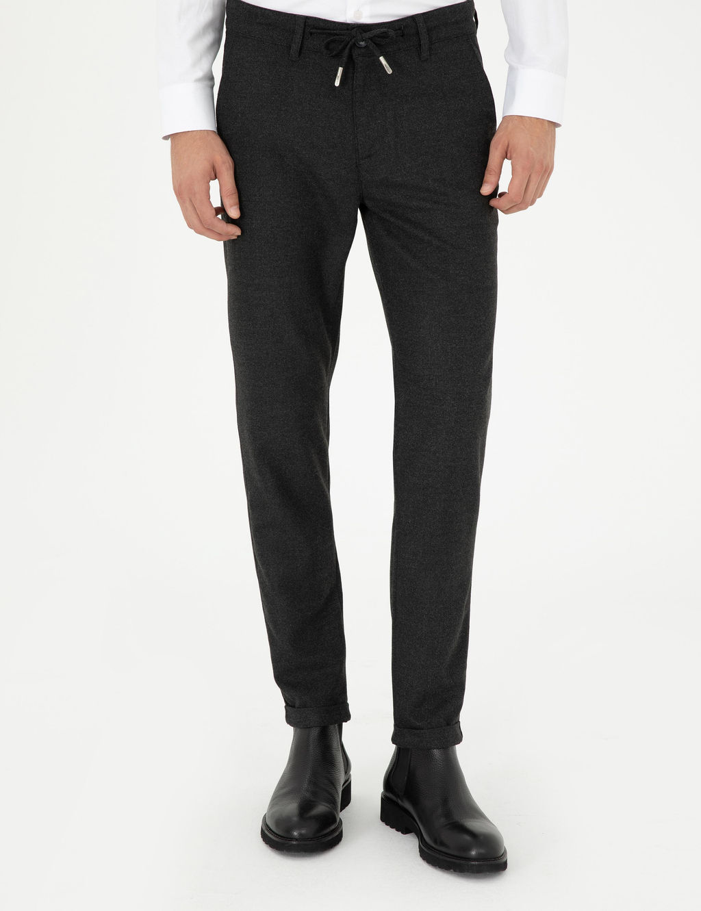 Antrasit Slim Fit Kanvas Pantolon - Pierre cardin фото 2