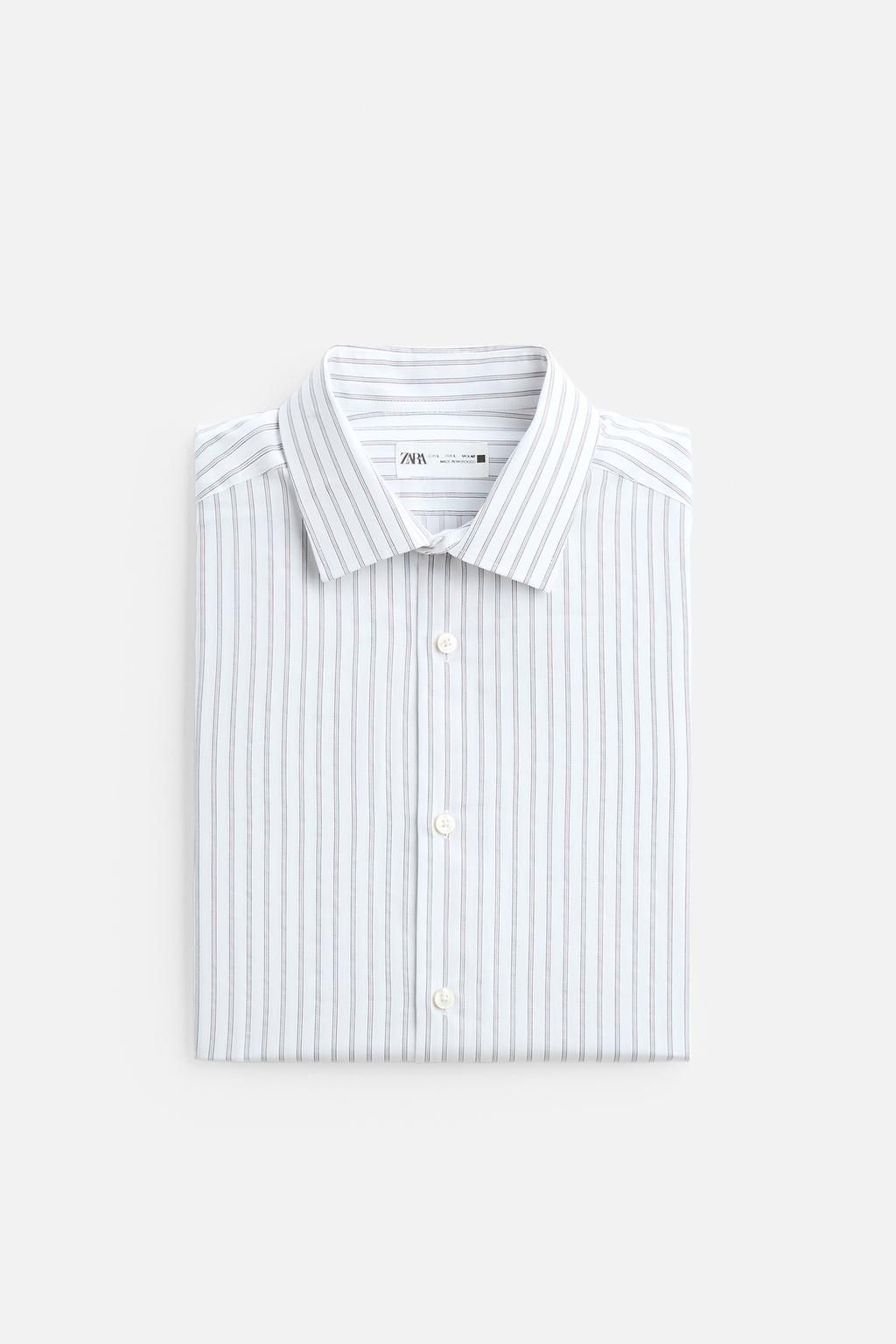 TEXTURED STRIPE SHIRT - Zara фото 9
