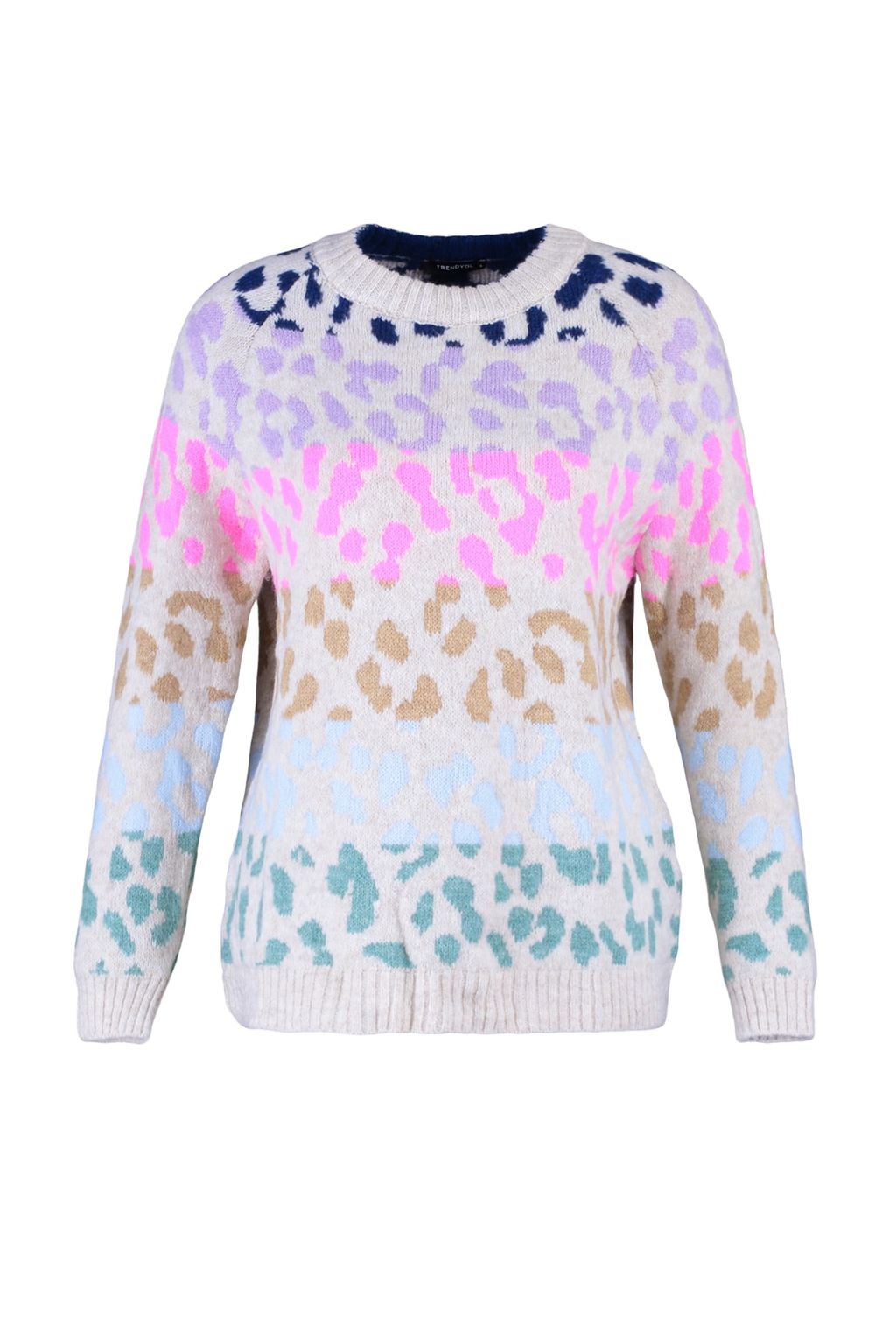 Tas Yumusak Dokulu Leopar Desenli Triko Kazak TWOAW22KZ0427 - Trendyolmilla фото 6