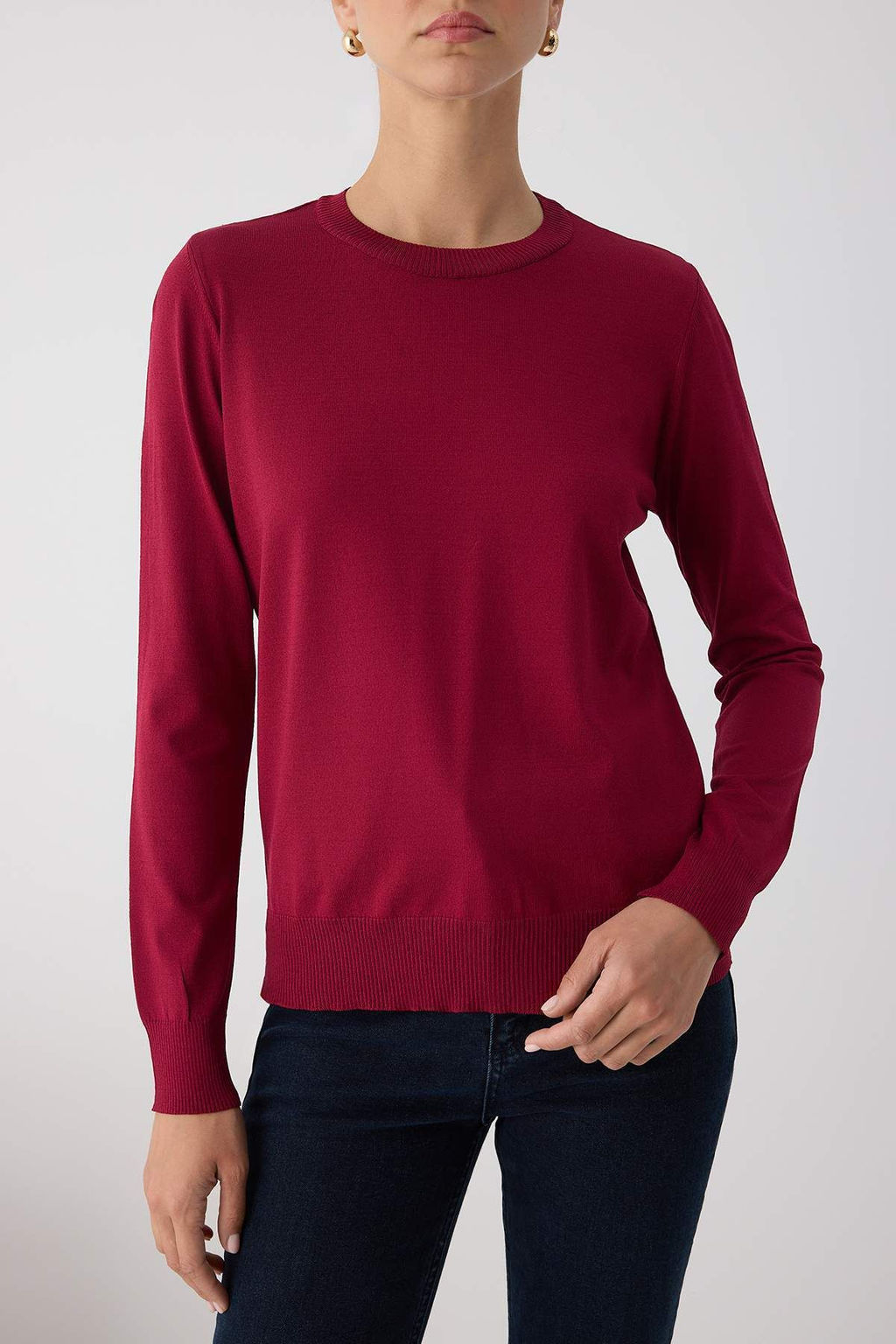 Wardrobe Essentials Pembe Merserize Gorunumlu Ince Basic Triko Kazak | TWOAW26KZ00081 - Trendyolmilla фото 9