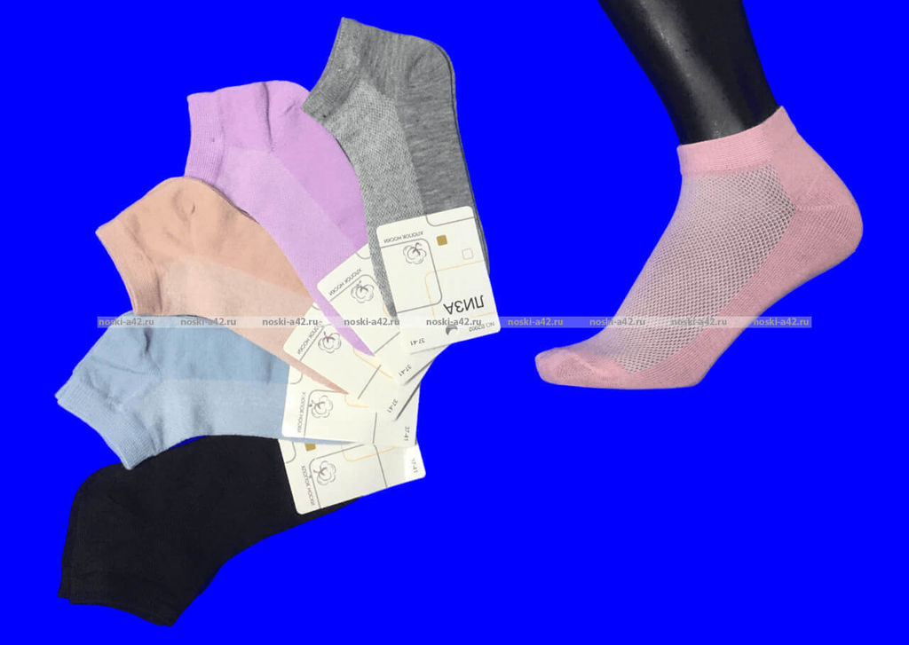 Цена за 12 пар. Следки женские сетка