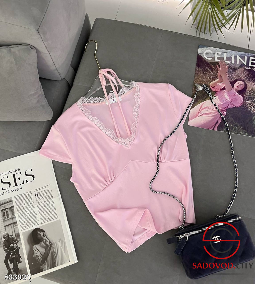 Футболка женская с гипюром