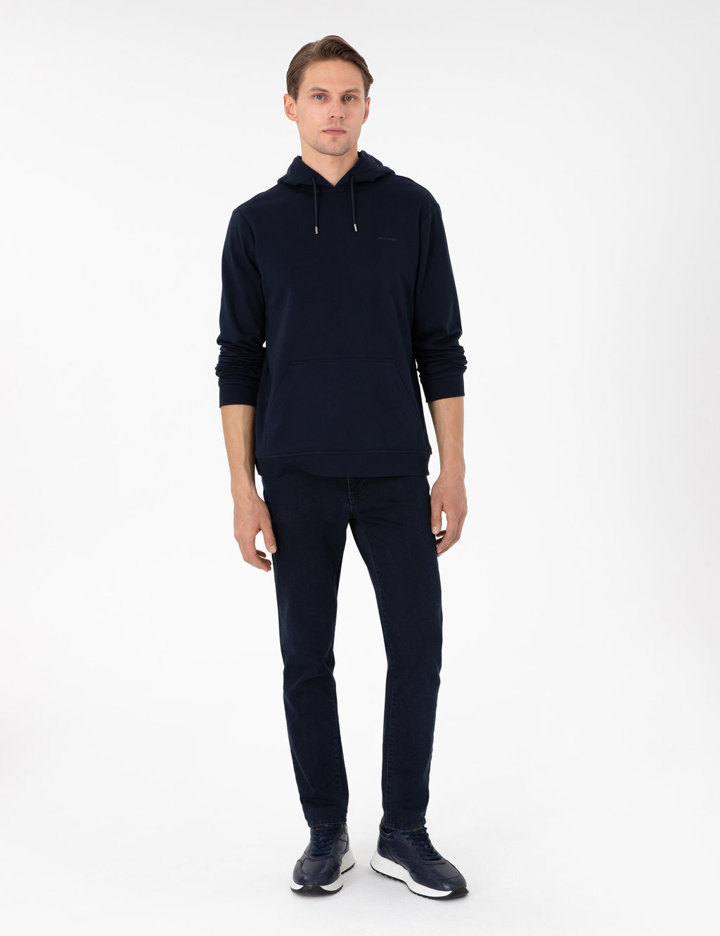 Lacivert Regular Fit Kap__onlu __i Polarl_ Sweatshirt