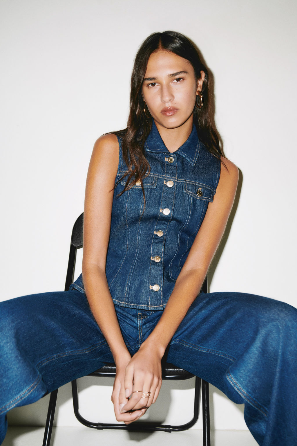 Chaleco denim con peplum - H&m фото 3