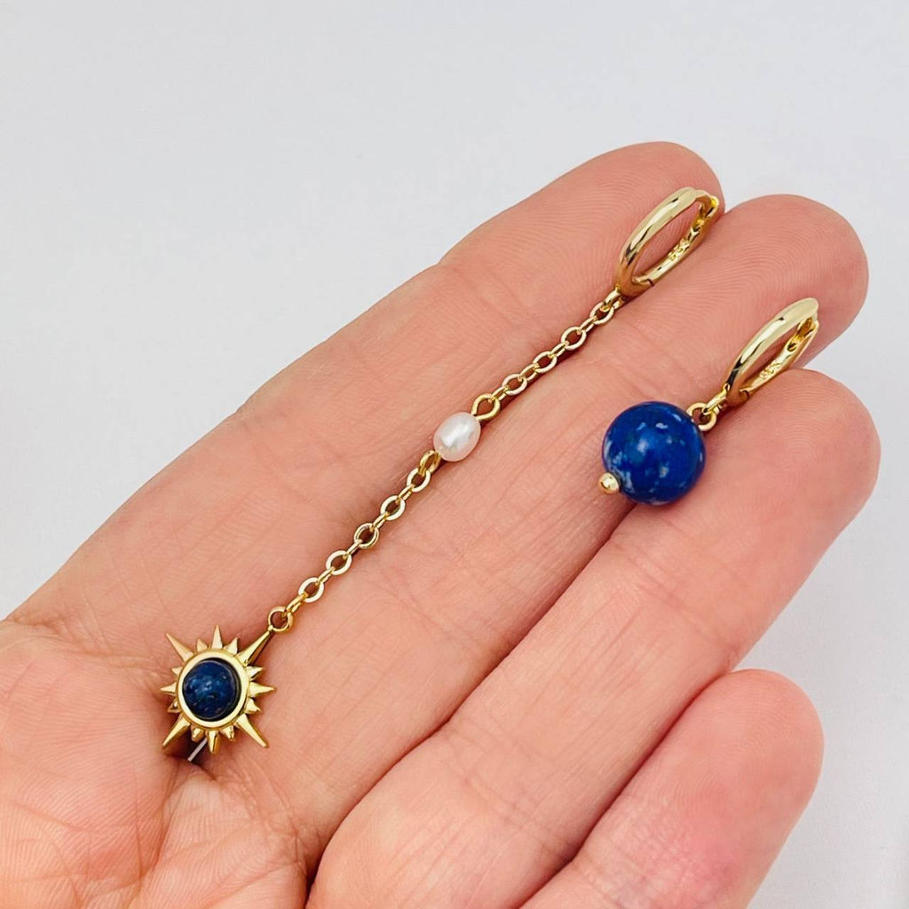 Серьги из Лазурита и Жемчуга