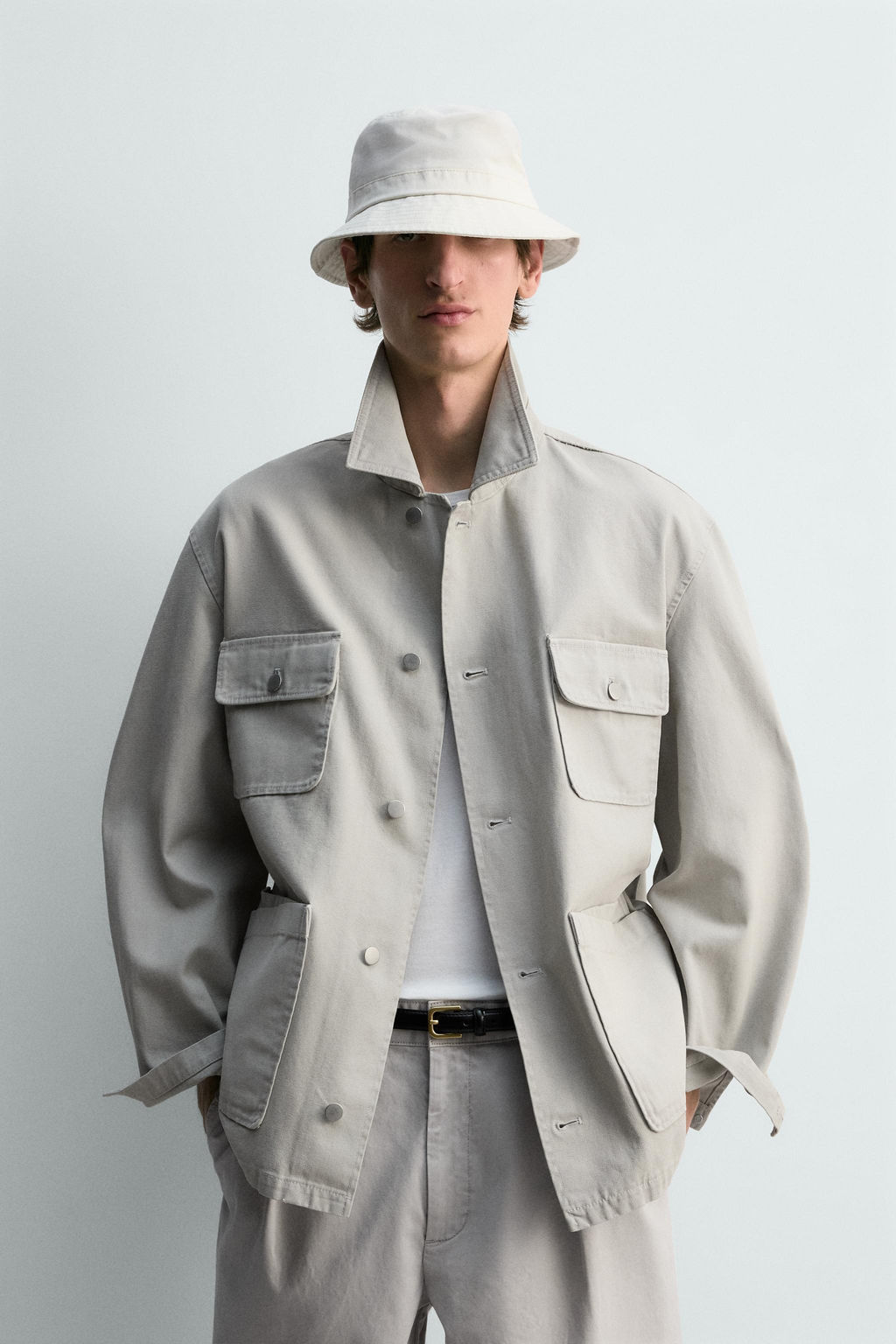 RELAXED FIT WASHED JACKET WITH POCKETS - Zara фото 2