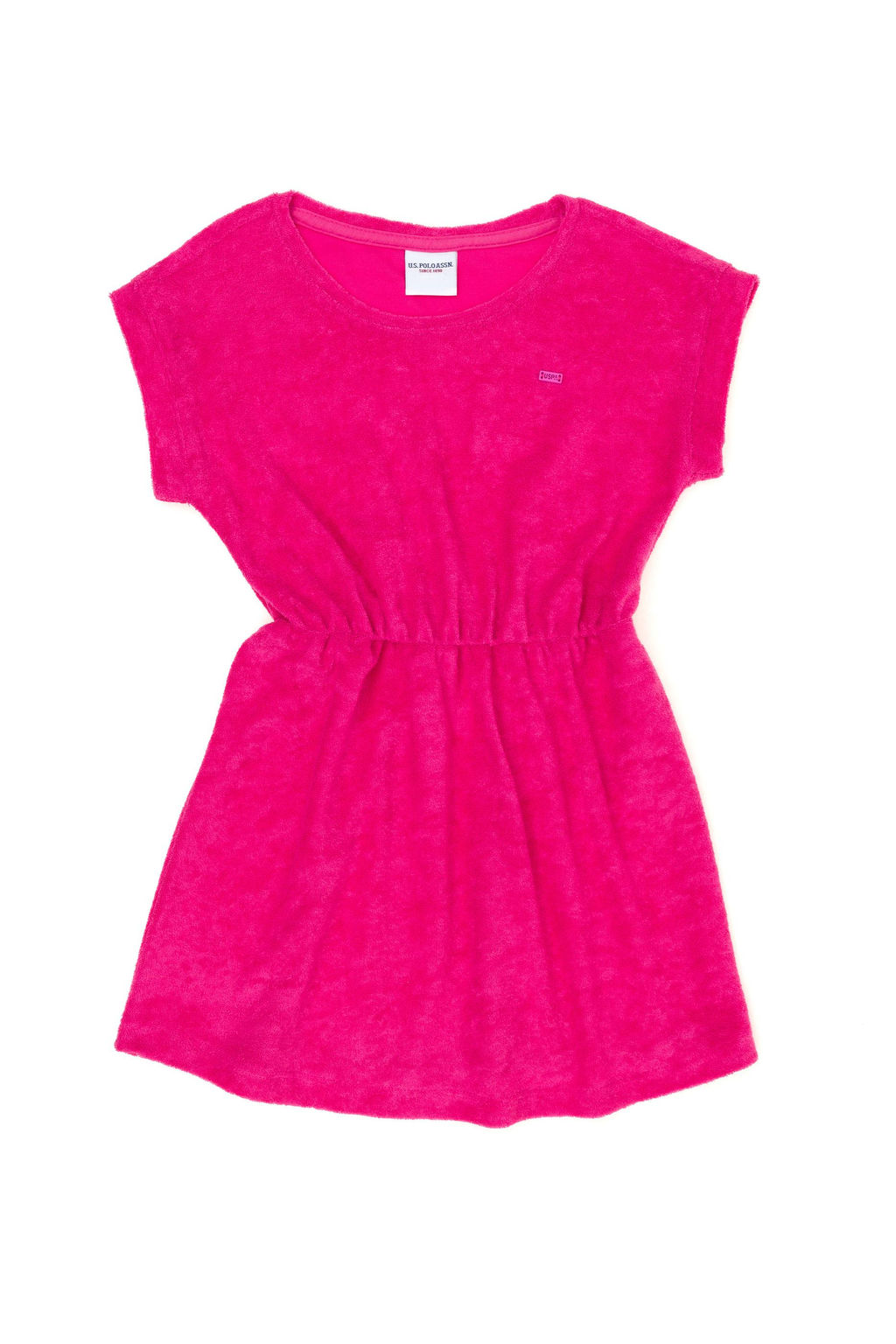 Вязаное платье цвета фуксии для девочки - U.s. polo assn фото 2